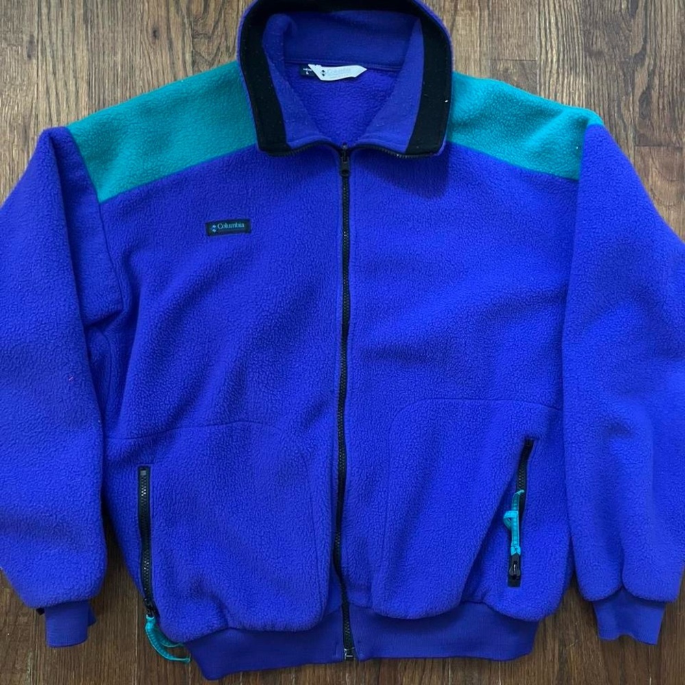Columbia Men's Vibrant Blue and Teal Performance Jacket
